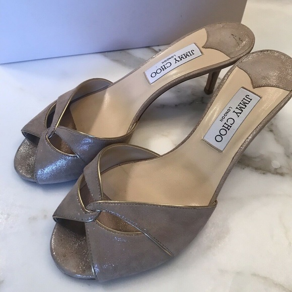 Jimmy Choo Slides. Barely Worn. Gorgeous - Picture 1 of 5